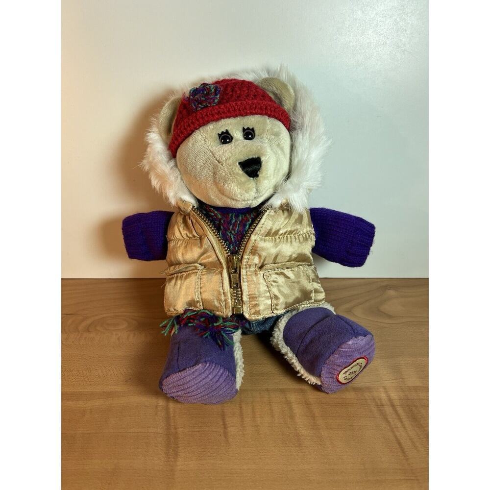 2006 Starbucks Coffee Company Bearista Winter Plush Bear with Red Knit Hat